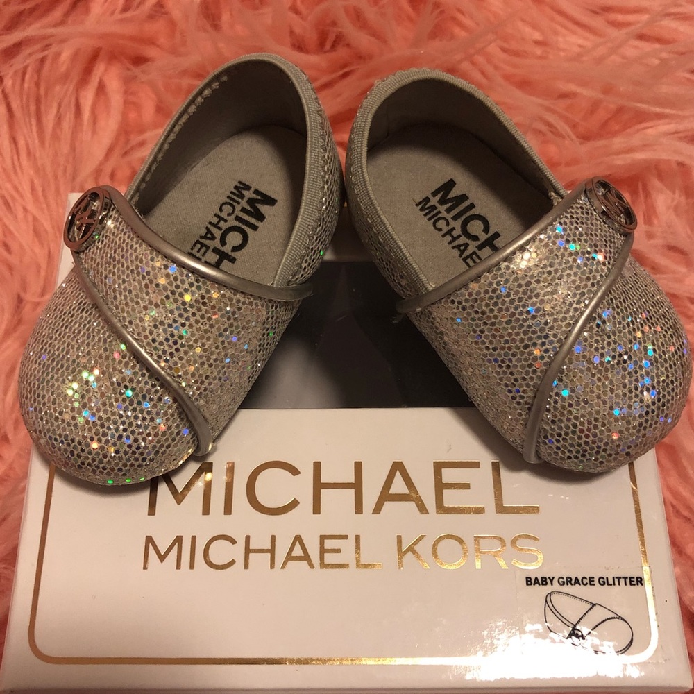 Michael Kors Baby Grace Glitter Silver Shoe